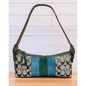 Vintage Coach 7039 Signature Stripe Soft Demi Bag